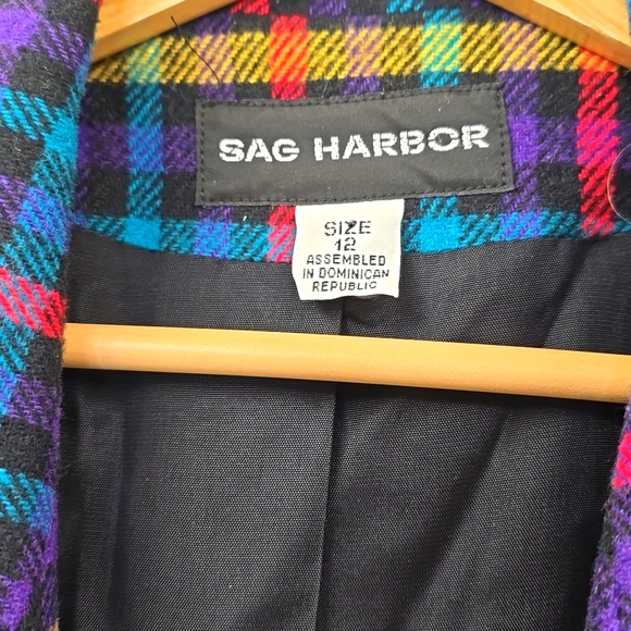 Sag Harbor Multicolor Plaid Blazer - Picture 2 of 5